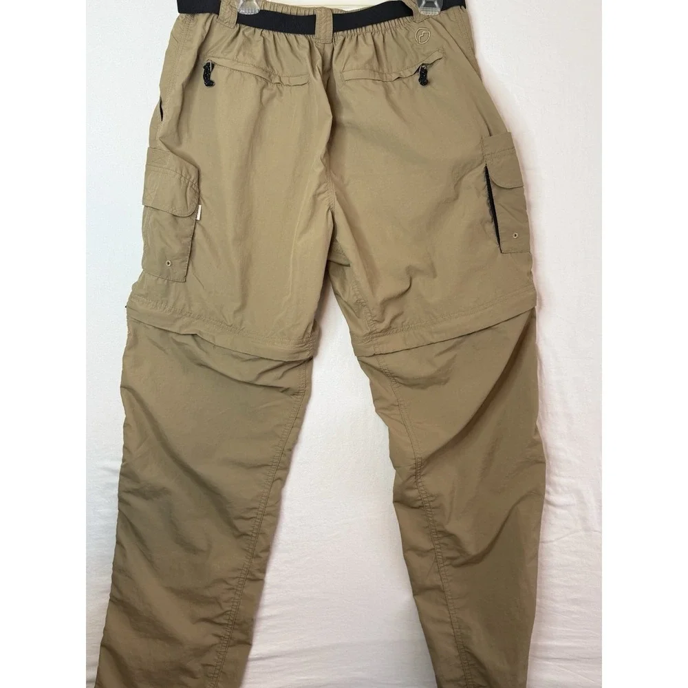 Magellan Outdoors Fish Gear Men's Zip-Off Cargo Pants Water Repellent Size L Tan